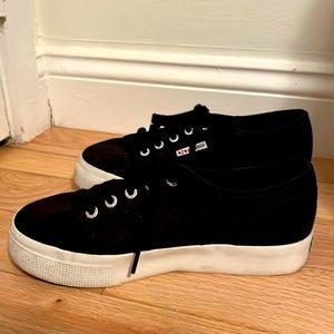 Superga Platform Sneakers in Black